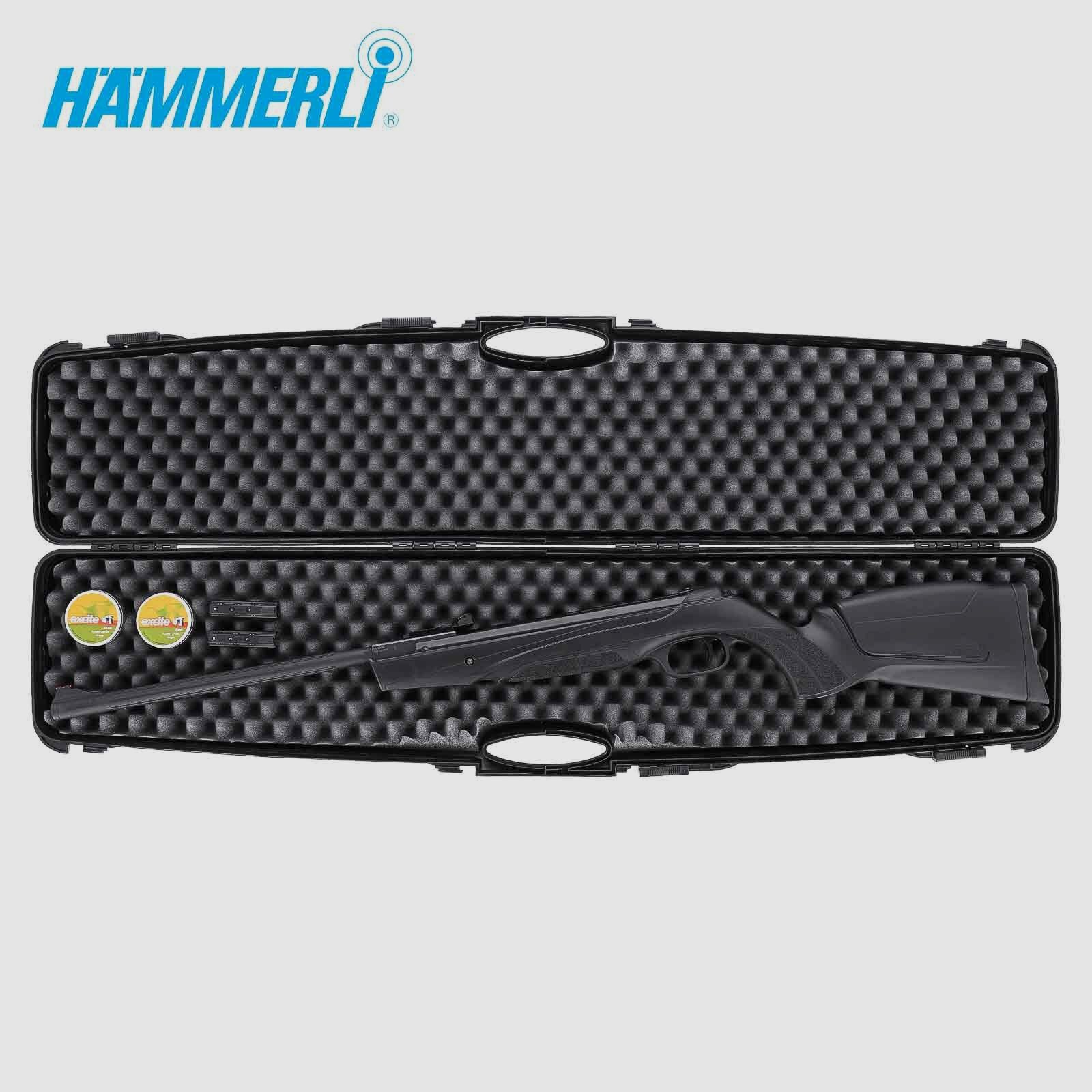 Komplettset Luftgewehr Hämmerli Black Force 880 - 4,5 mm Diabolo (P18) + Koffer inklusive 2 Zahlenschlösser + 1000 Diabolos