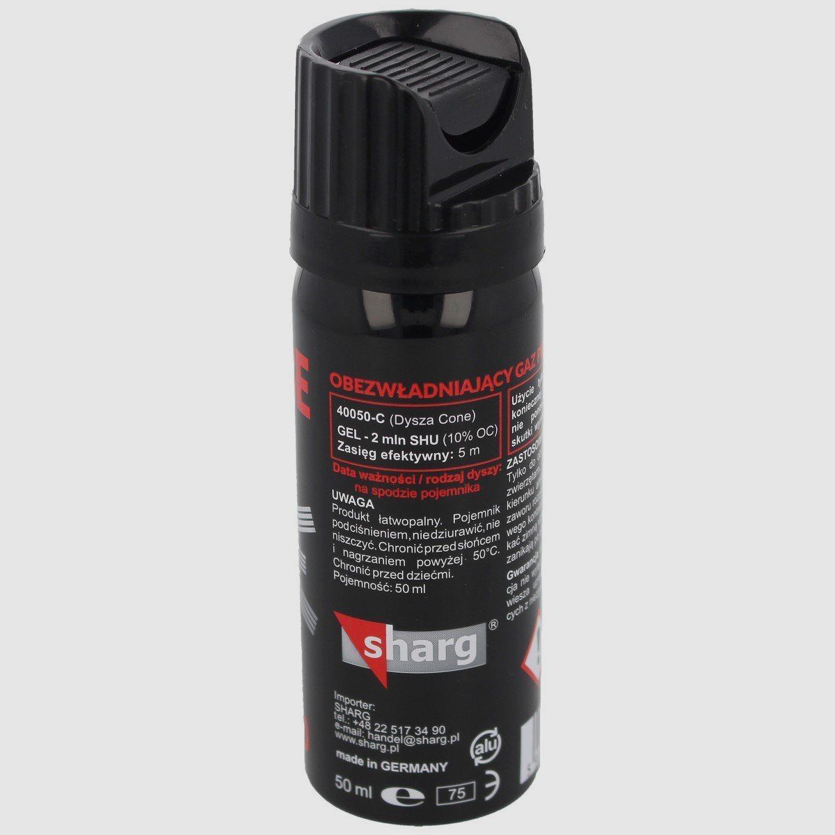 Gel de pimienta Sharg Defence NATO 2 millones SHU 50 ml, imagen 2 de 3