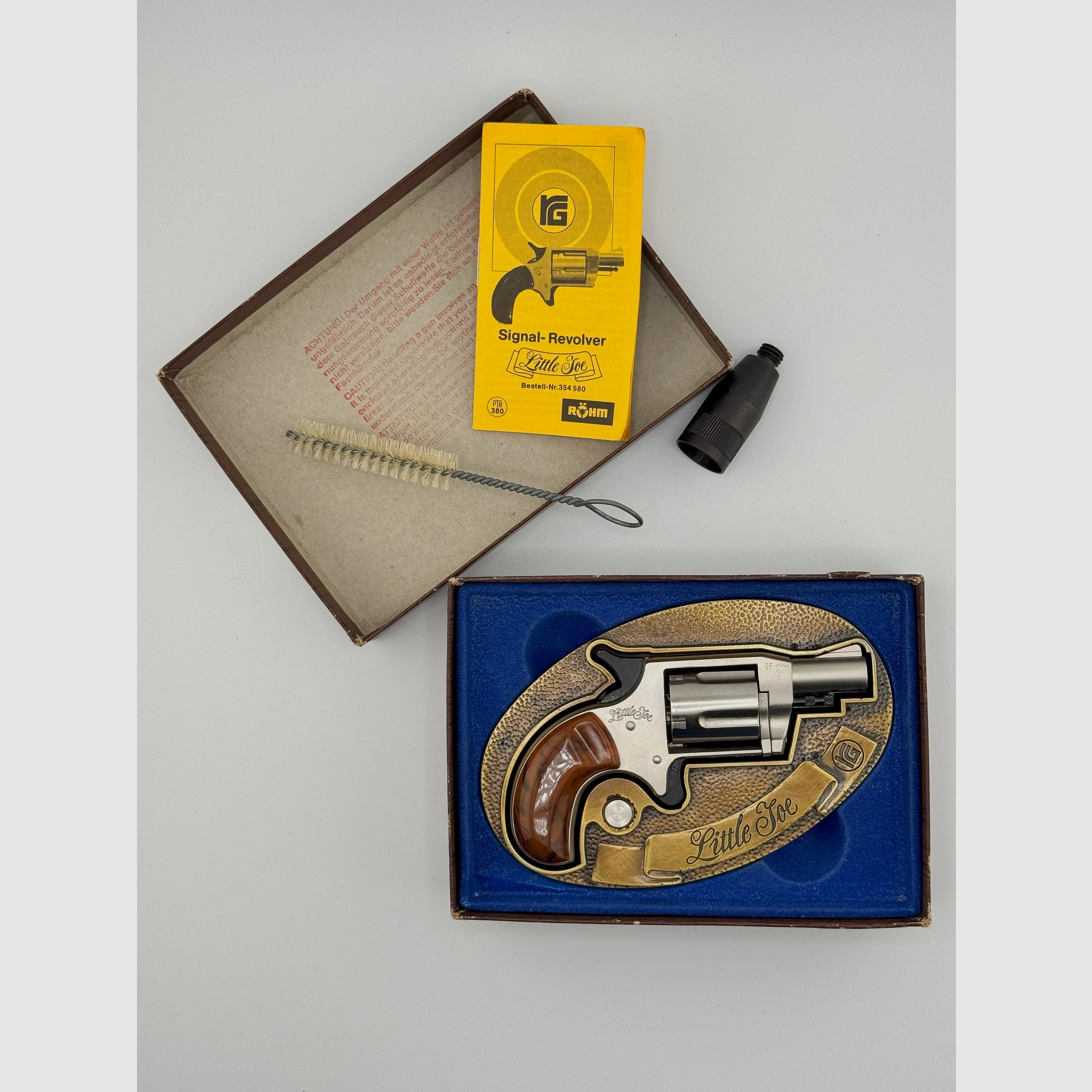 Röhm Little Joe nickel-plated - PTB 380 - Year of proof 1985 - Caliber 22 long blank firing