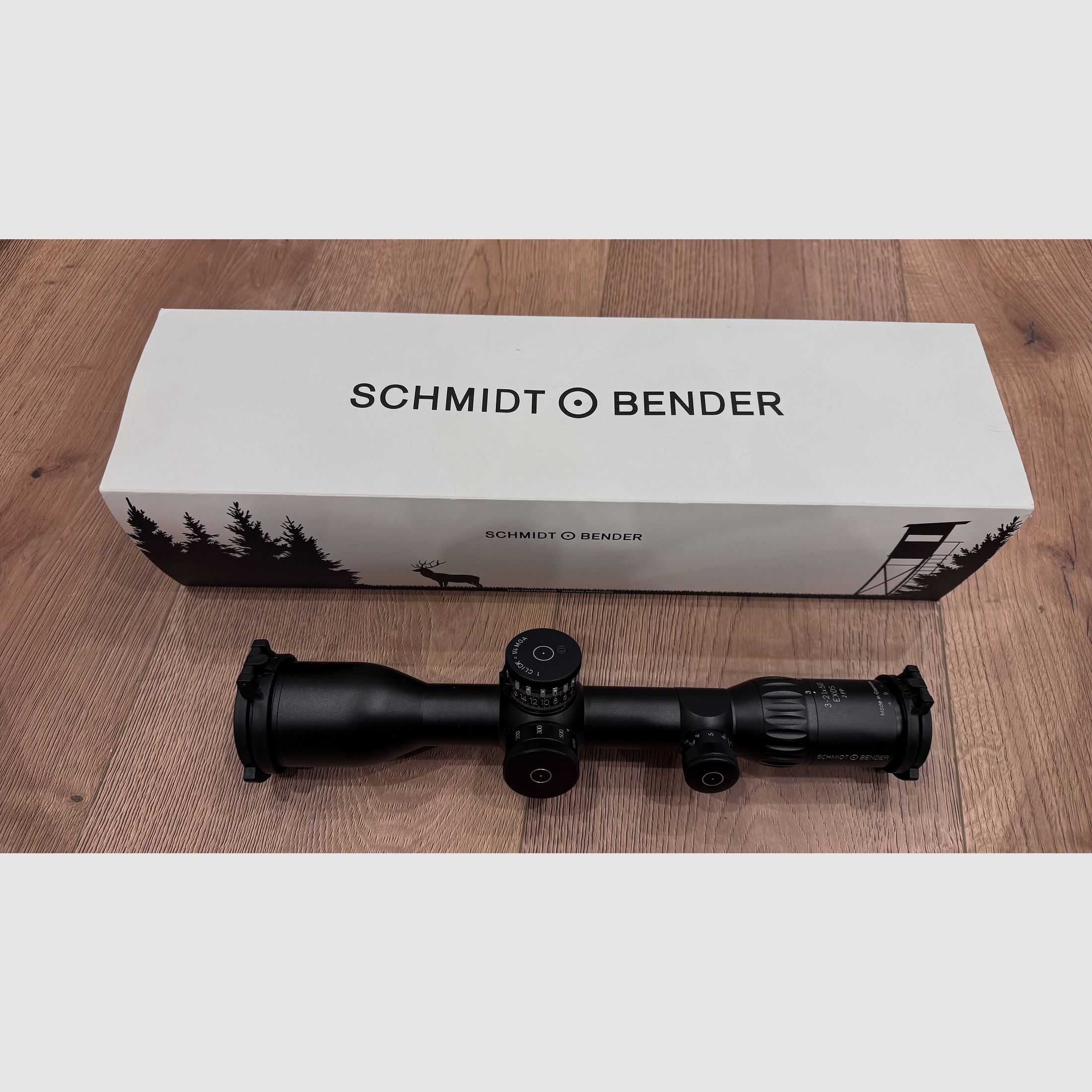 Schmidt & Bender EXOS 3-21 x 50 Neuwertig mit Zubehör OVP usw.