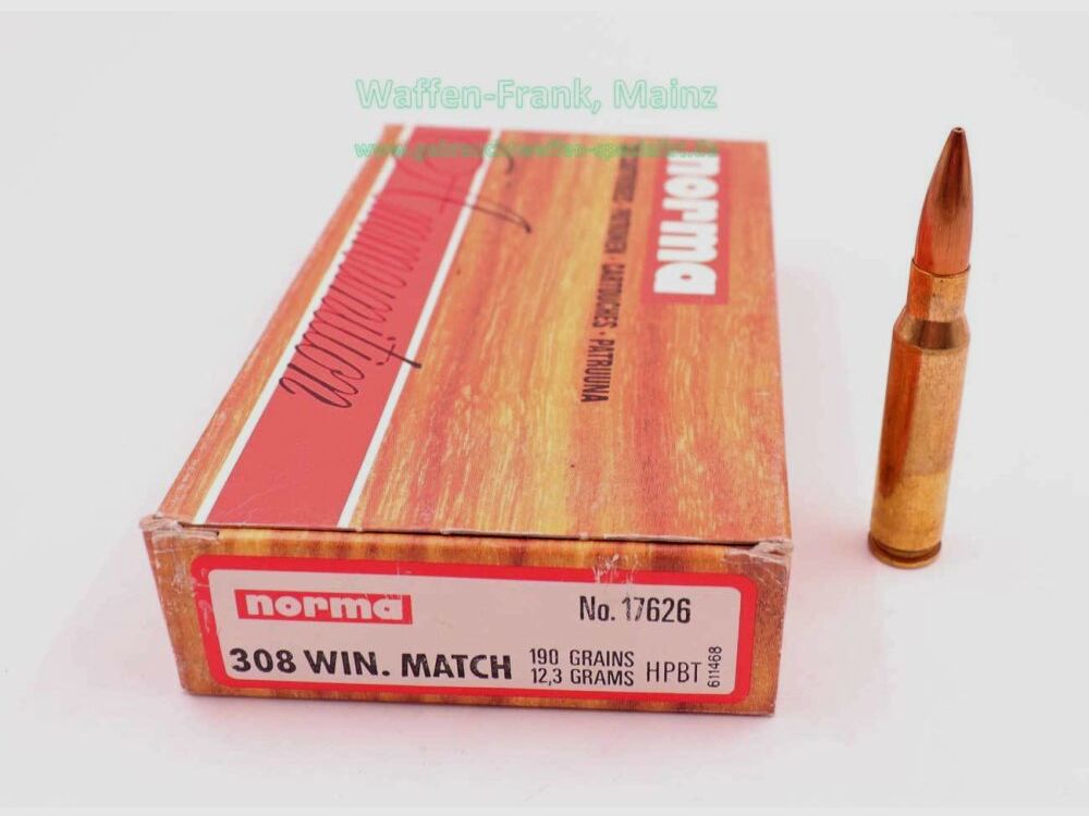 Norma rifle cartridges .308Win Match