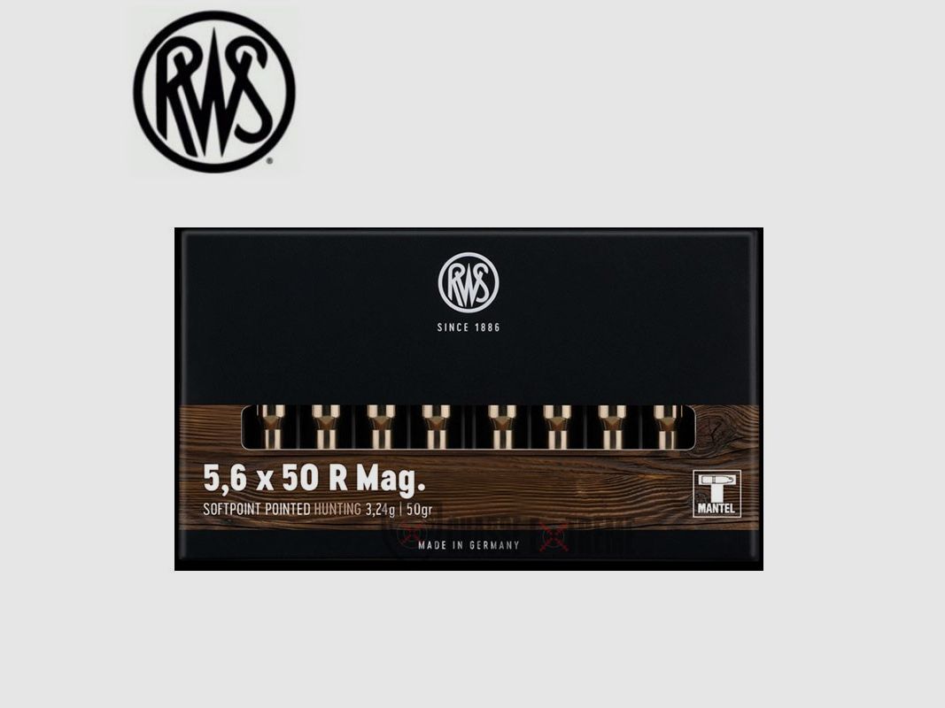 20 Patronen RWS Kal. 5.6x50 R 50gr TMS