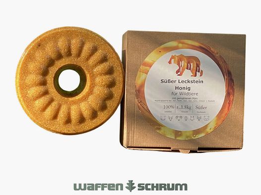 Wildlutscher Süßer Leckstein Honig 1,8 kg mit gemahlenem Mais