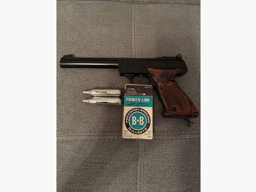 Pistola de aire CO2 Crosman Model 454 (.177 / 4,5mm BB) – Set vintage con CO2 y munición