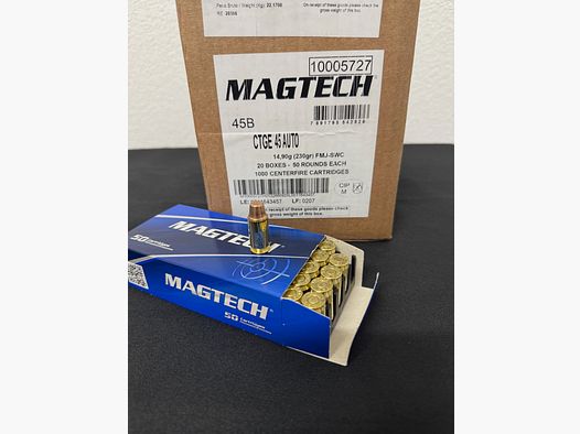 Magtech . 45Auto FMJ-SWC 230gr.