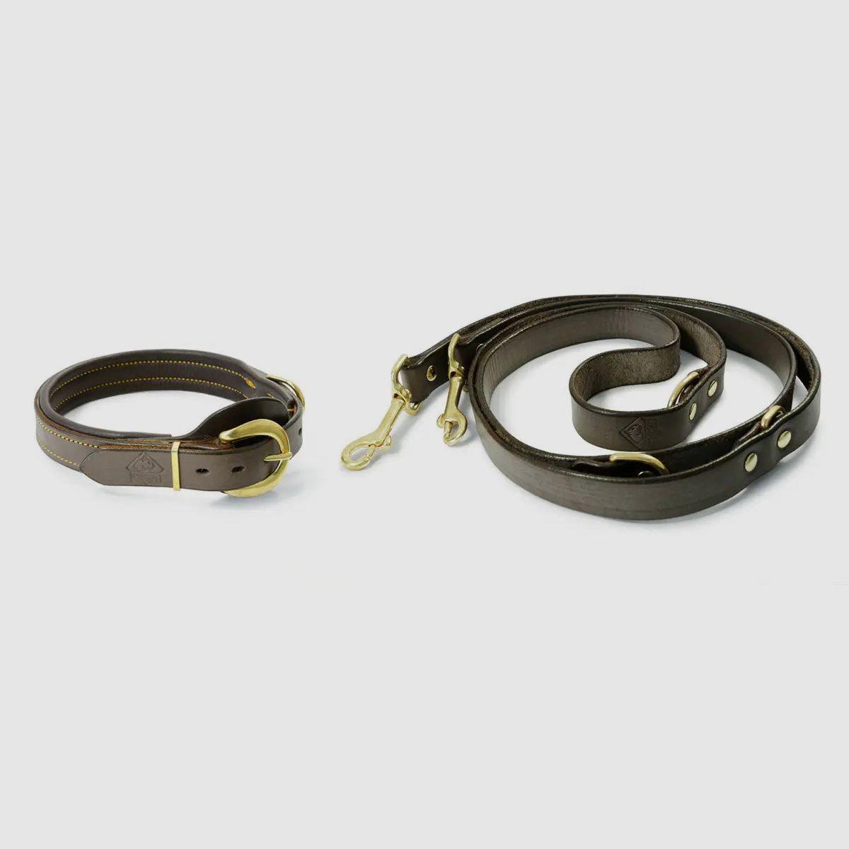 PUMA Leder- Hundehalsband + Leine