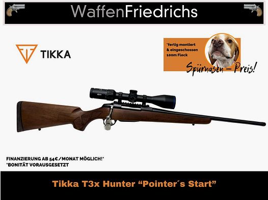 Tikka T3x Hunter Komplettset Jungjäger "Pointer´s Start" - Waffen Friedrichs