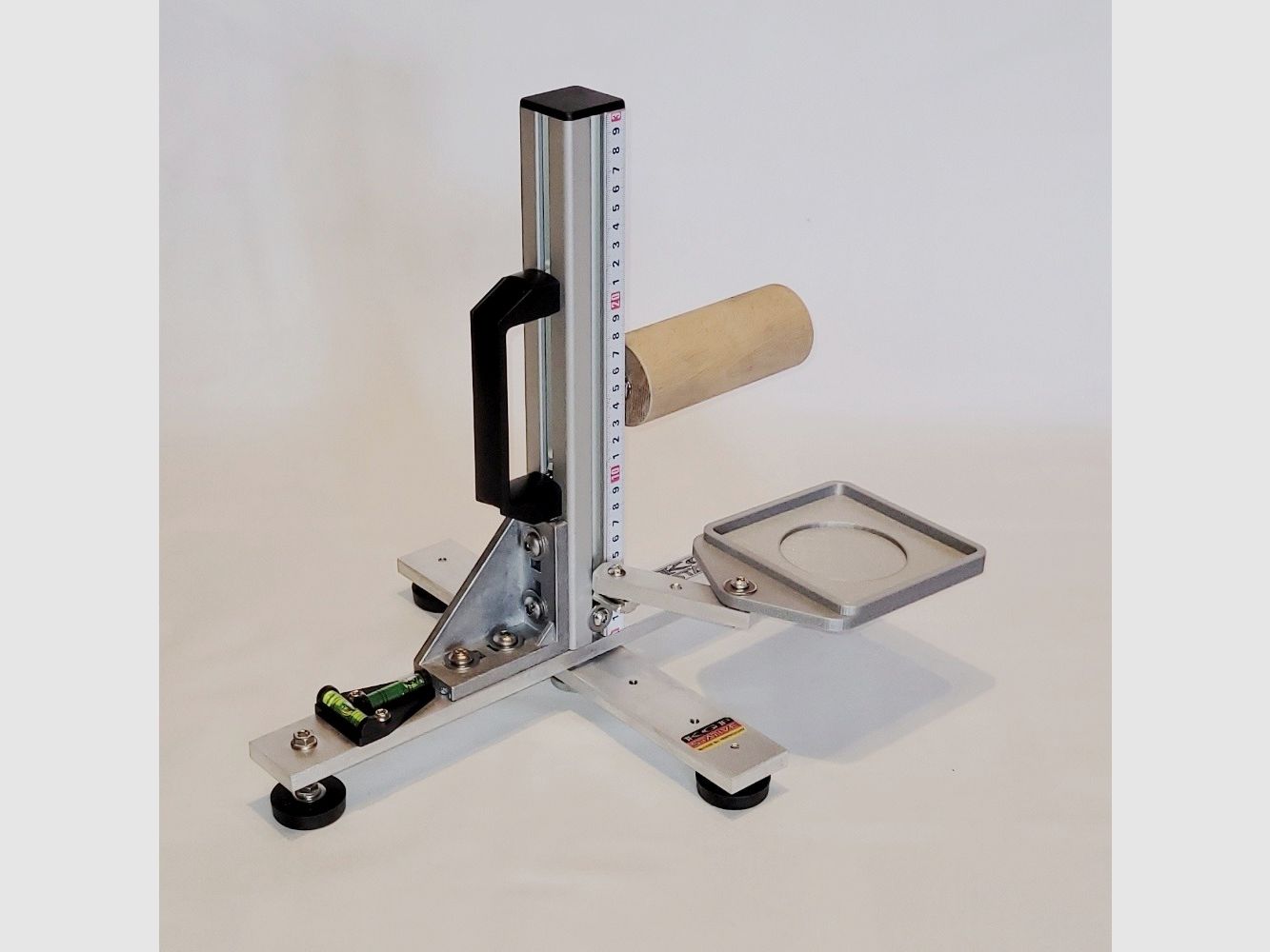 KGF Auflagestativ - Auflageständer Alu X-300-Ultimate klappbar mit Buchenholz-Auflage, Waage, Griff, Maßband + Munitionshalter