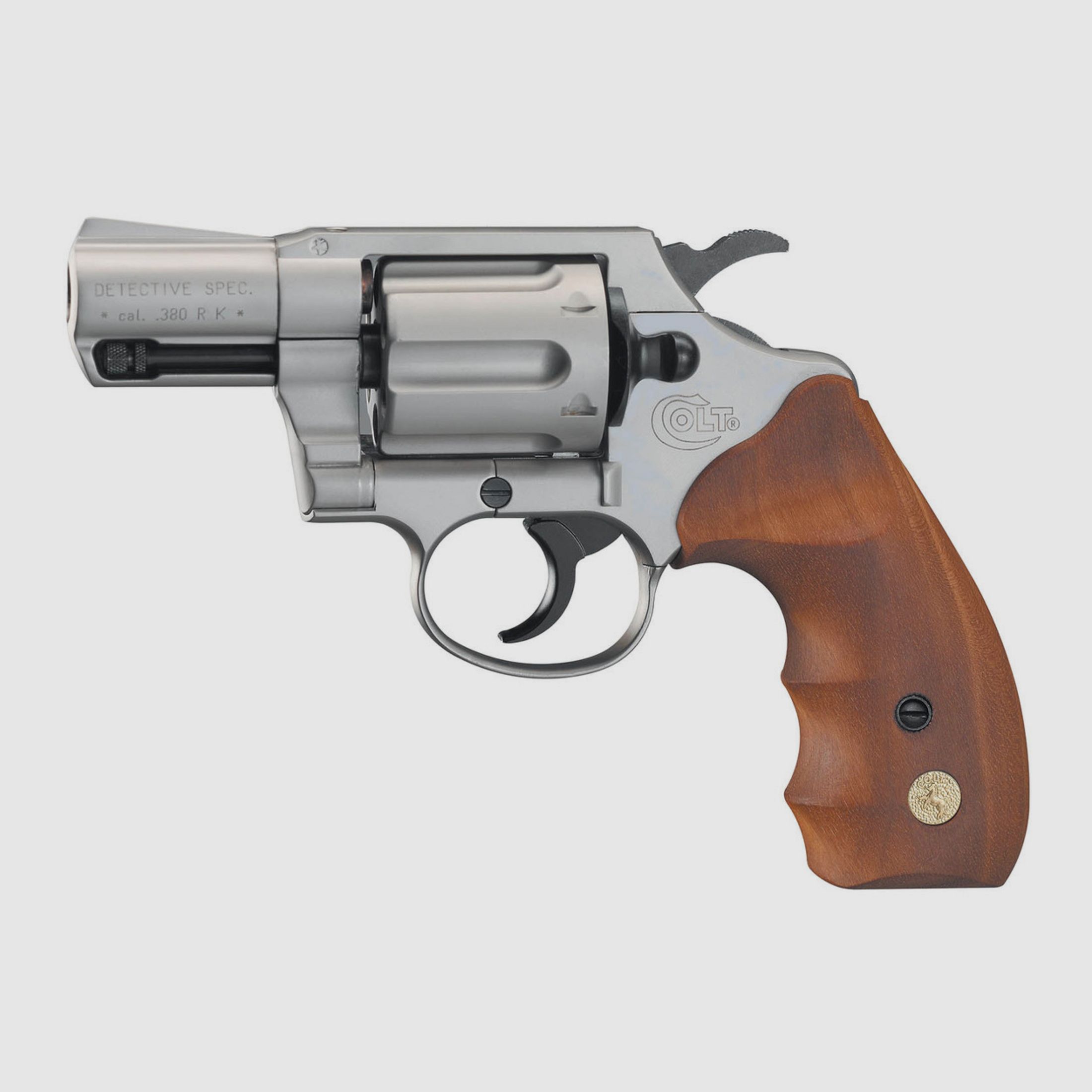 Umarex 344.02.49 - Colt Detective Special NKL-WD 9mm R.K.6R - Nickel Finish Holzgriffschalen
