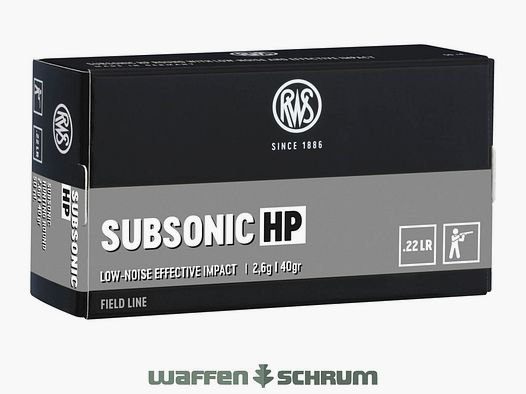 RWS Subsonic HP 2,6g - 40gr .22lr