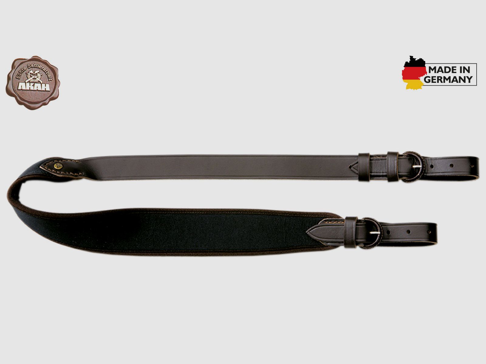 AKAH Gewehrriemen Büffel-Leder mit Neopren