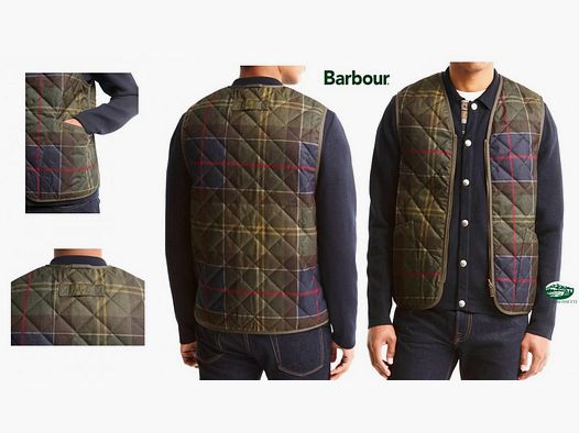 BARBOUR Kamizelka pikowana w tartan