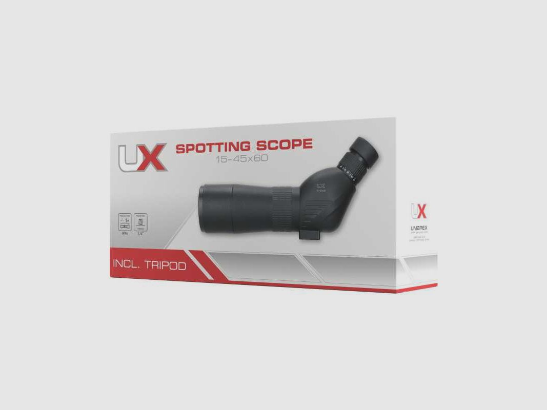 UX Spotting Scope 15-45x60 mit Stativ