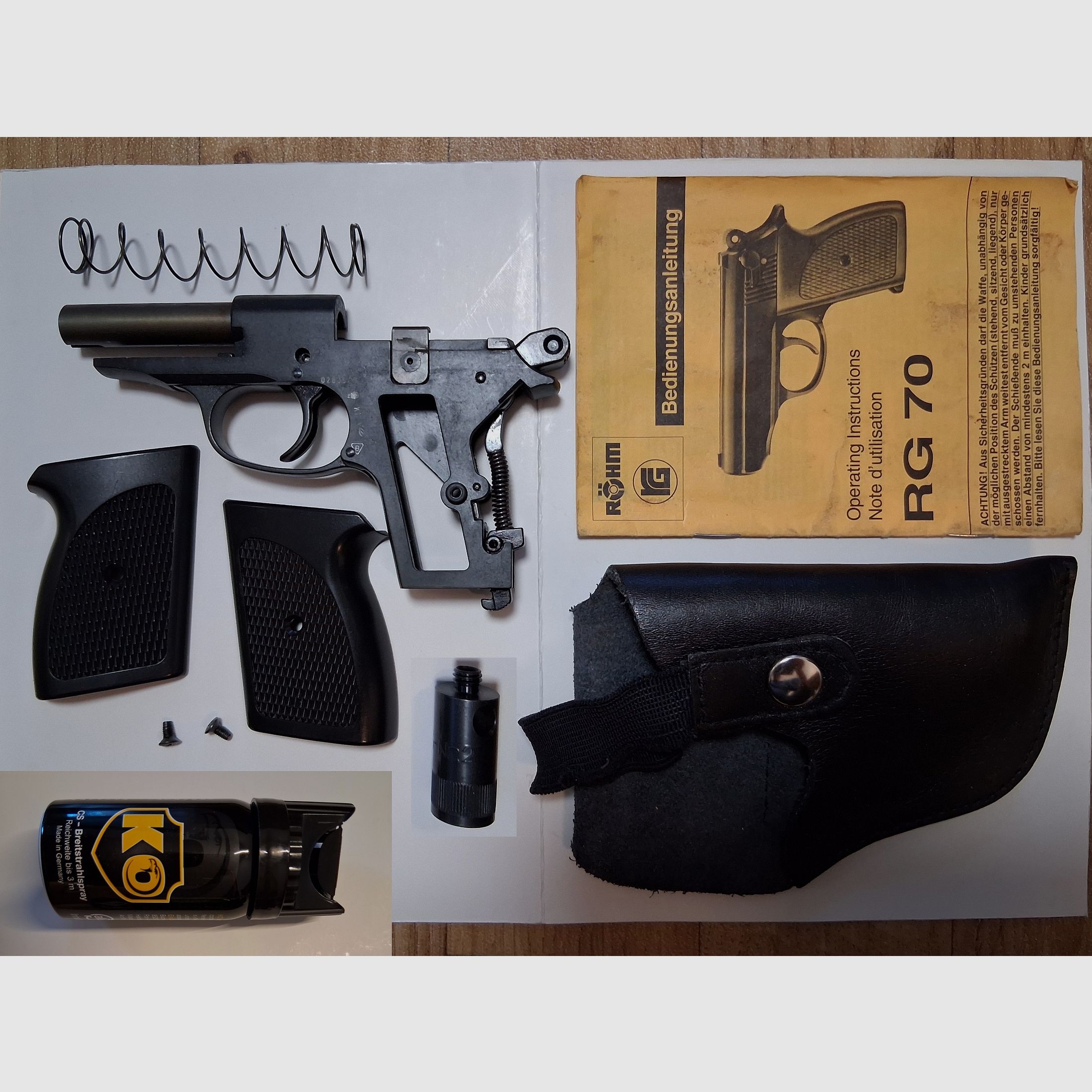 Griffstuk plus originele accessoires voor Röhm RG70 (PTB-633)