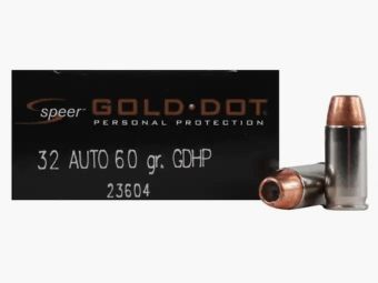 Speer Gold Dot Personal Protection .32 ACP (7,65mm Browning) 60GR GDHP 20 Patronen