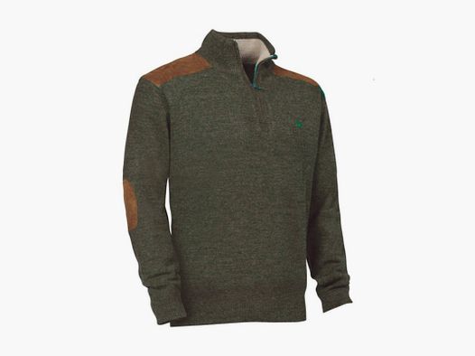 PULL LIGNE VERNEY CARRON FOX KAKI ZIPPE