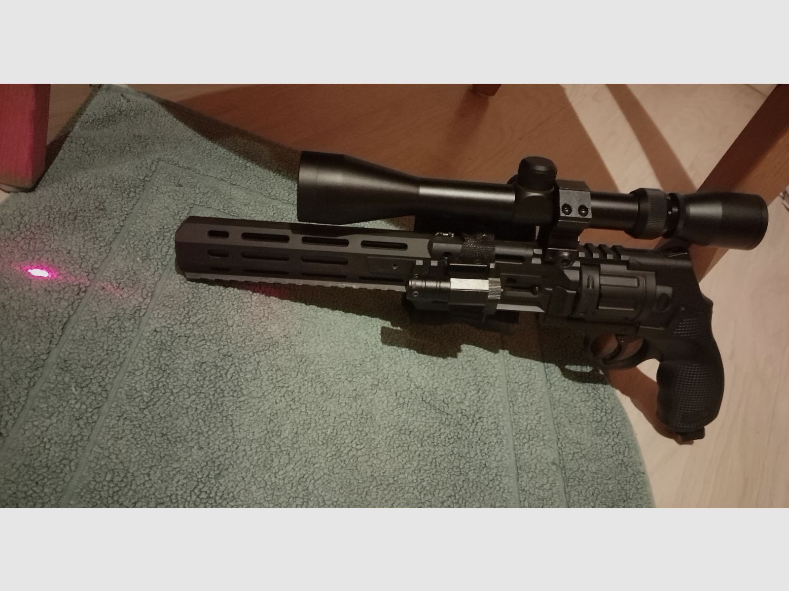 3-9x40 scope op Long T4e HDR50 Tactical Rifle Kit Rot Punkt rubber bullets RAM Paintball Marker Cal .50 Set laser CO2 capsules Revolver Pepper Launcher lange barrel optioneel Holo Visier Red DOT