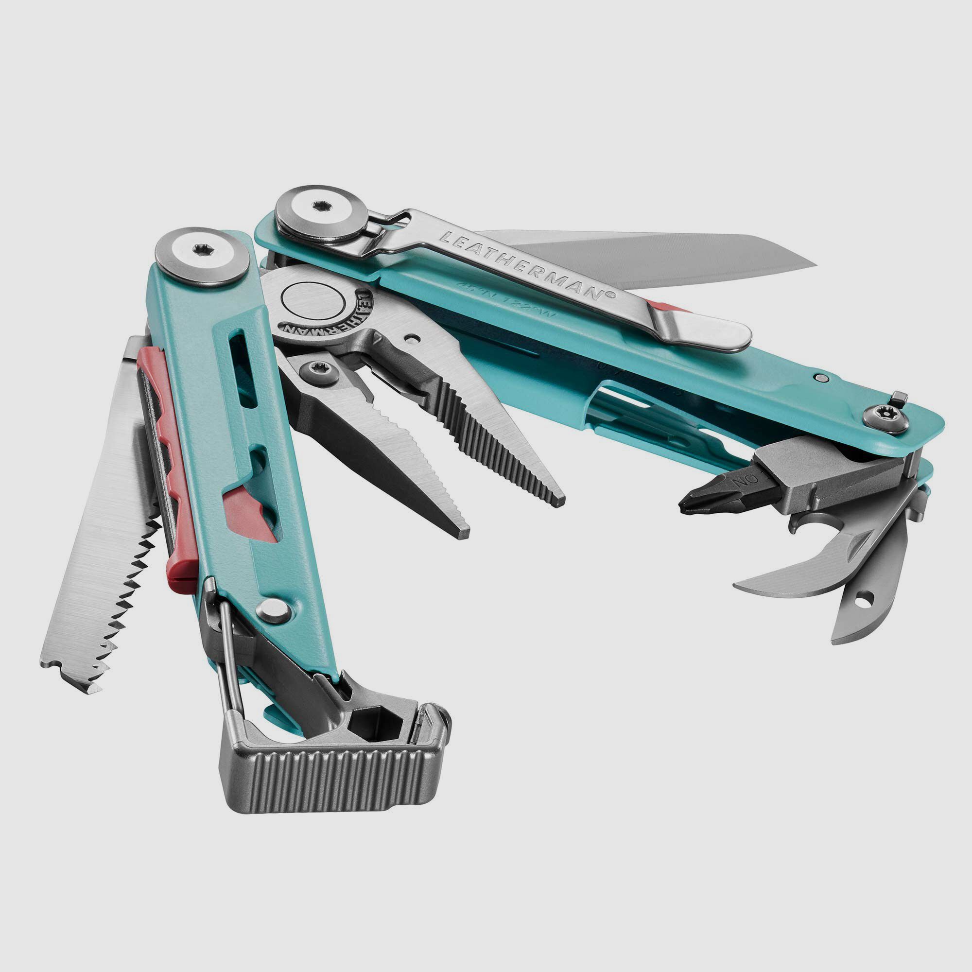 Leatherman SIGNAL Aqua Stainless, Molle Holster, Schwarz, L