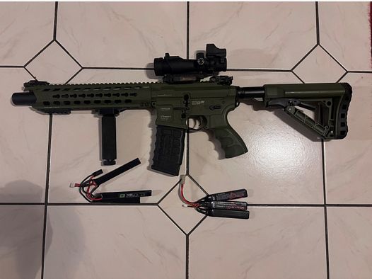 G&G GC16 Predator mit ETU in Hunter Green Airsoft S-AEG  ab 18 mit Zubehör