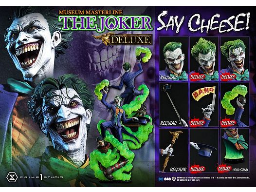 DC Comics Statue 1/3 The Joker Say Cheese Deluxe Bonus Version 99 cm | 43071
