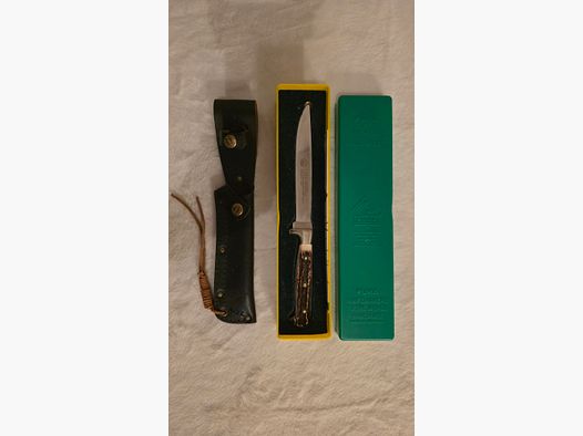 Puma Wildtöter Coltello da caccia 11/3594 – Pius Wildt – Solingen – con fodero in pelle e scatola