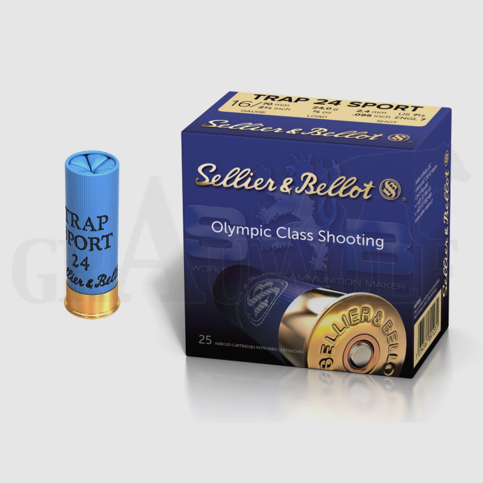 16/70 2,4 mm 24 g Sellier & Bellot Sport Trap Patronen 25 Stück