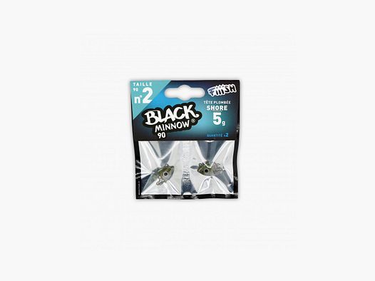 TETE PLOMBEE FISH BLACK MINNOW N°2 90