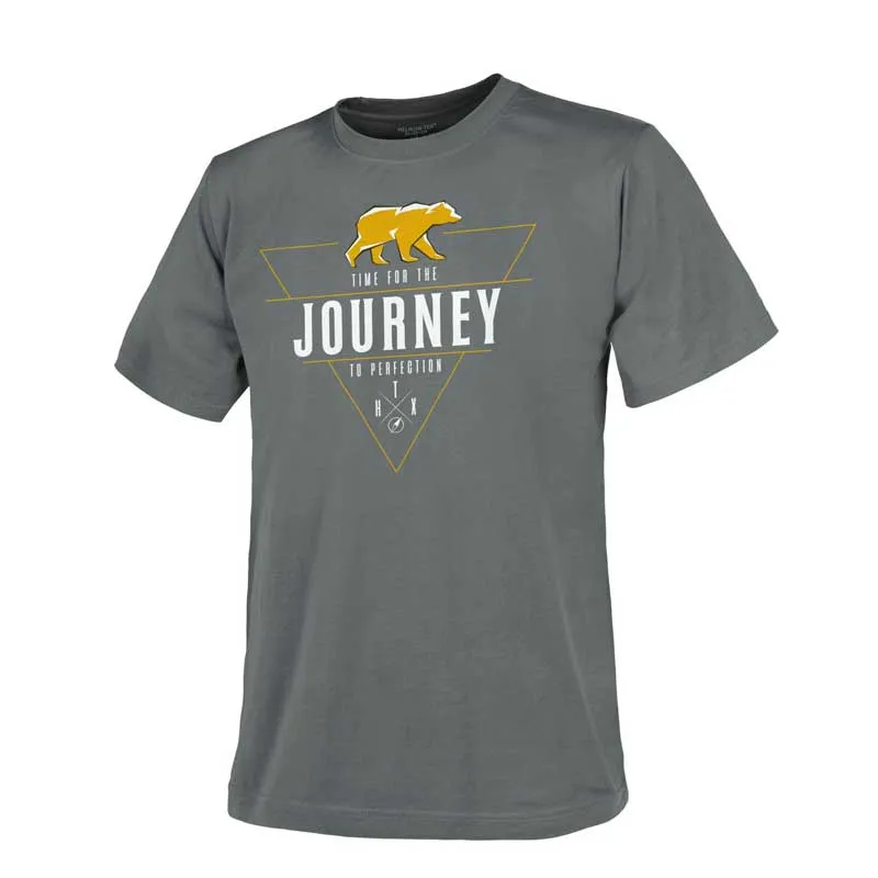 Helikon-Tex - Męski T-Shirt z nadrukiem (Journey to Perfection) - Shadow Grey