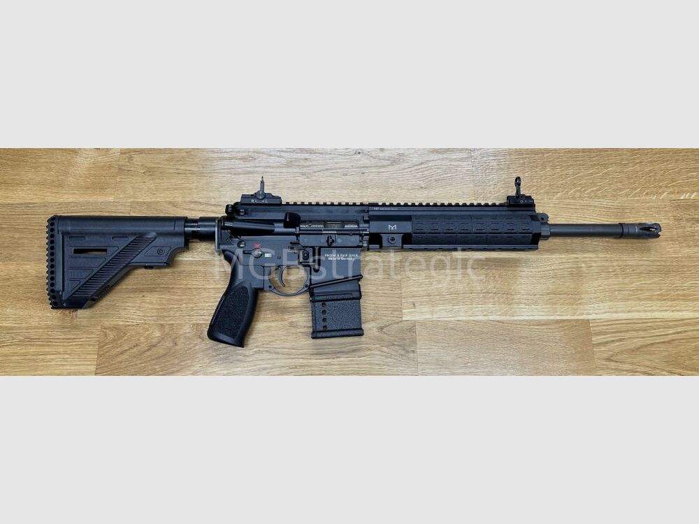 sportlich zugelassen! H&K MR223 A3 14,5" Lauf halbautom. Büchse .223Rem - Heckler & Koch - viel Zubehör in BKA Beurteilung zugelassen! zivile Version H&K 416 G95