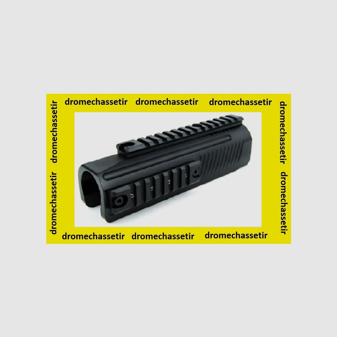 Pump für Remington 870, ganz aus Aluminium, mit 3 Picatinny-Schienen, schwarz