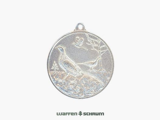 Steinhauer&Lück hunting medal pheasant 40mm silver-plated