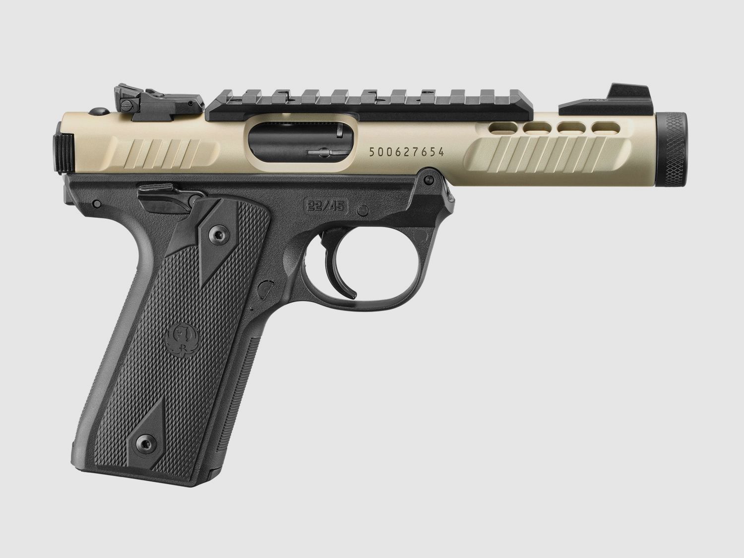 RUGER PISTOLE MARK IV 22/45 LITE .22 LR 4,4"/11,18CM CHAMPAGNE ANODIZED 1/2"-28