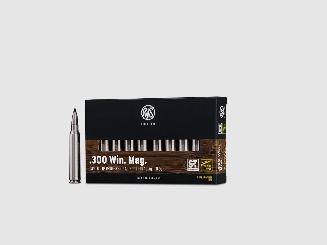 RWS Rifle Ammunition .300 WIN MAG SPEED TIP PROFESSIONAL SHORT RIFLE 10.7 g / 165 gr, image 1 of 2
