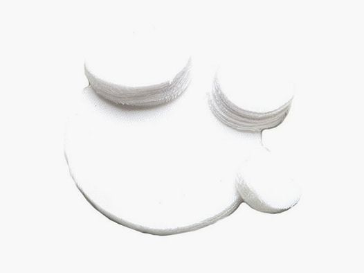 HOPPES Parches de algodón para limpieza calibre .38-.45 y .410 a 20 gauge, pack de 500