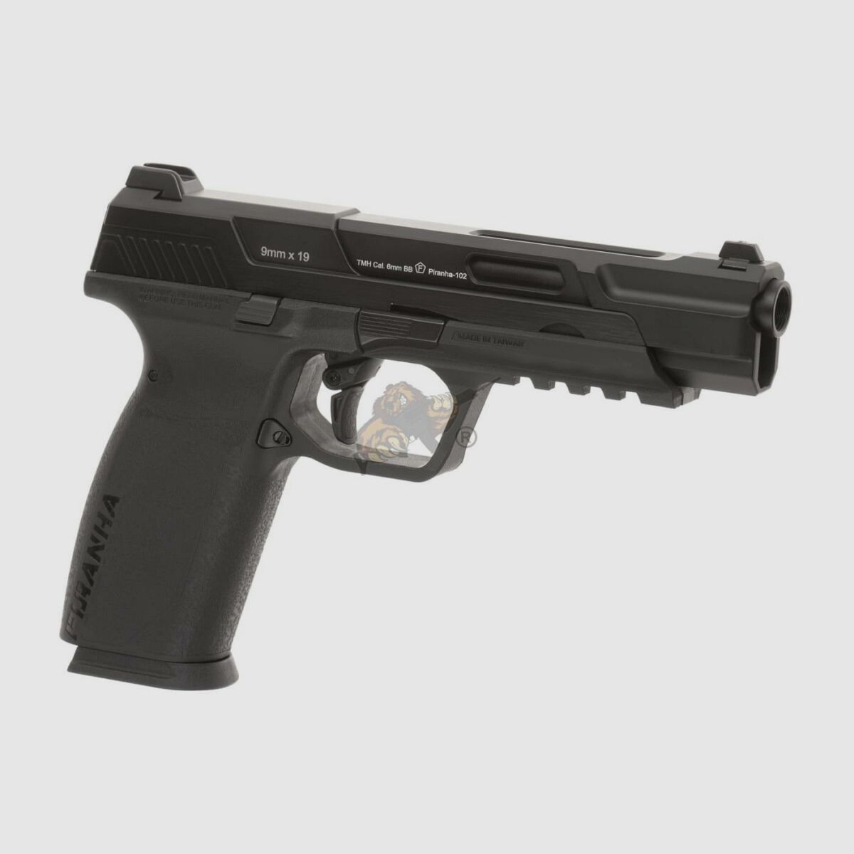 G&G Piranha Mk I GBB Airsoft Pistole in schwarz -F-