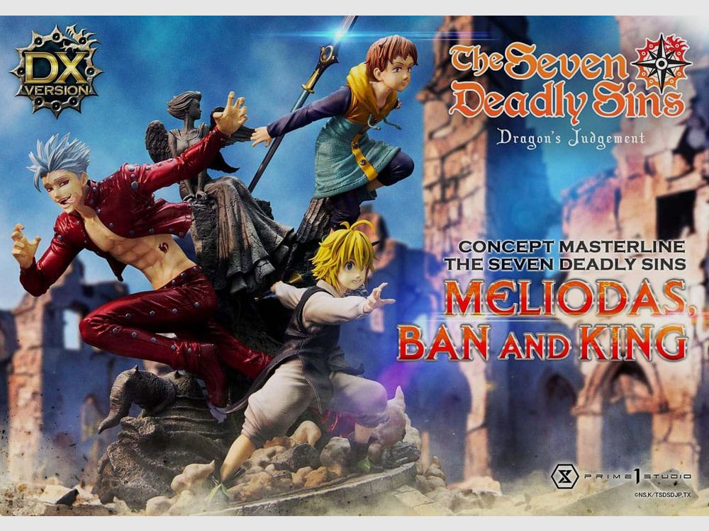 Seven Deadly Sins Concept Masterline Series Statue Meliodas, Ban and King Deluxe Version 55 cm | 43034