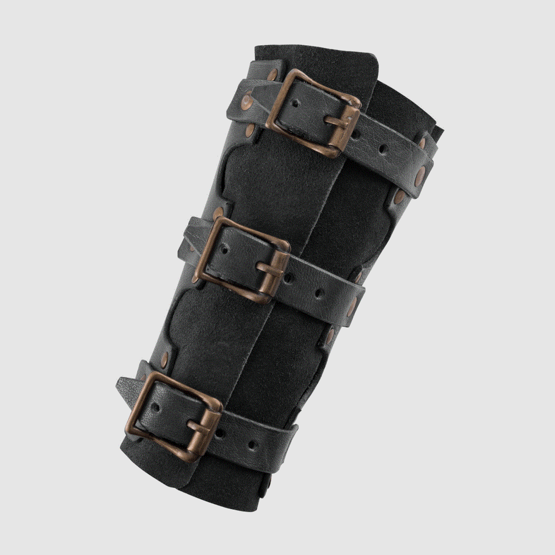 Ulfberth Armschützer aus Leder mit Nieten und Wildleder, Paar, versch. Farben