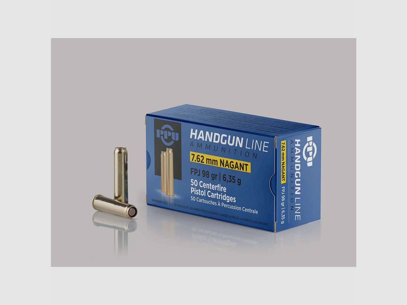 PPU 7,62 Nagant Revolverpatronen (A-470) 50Stk