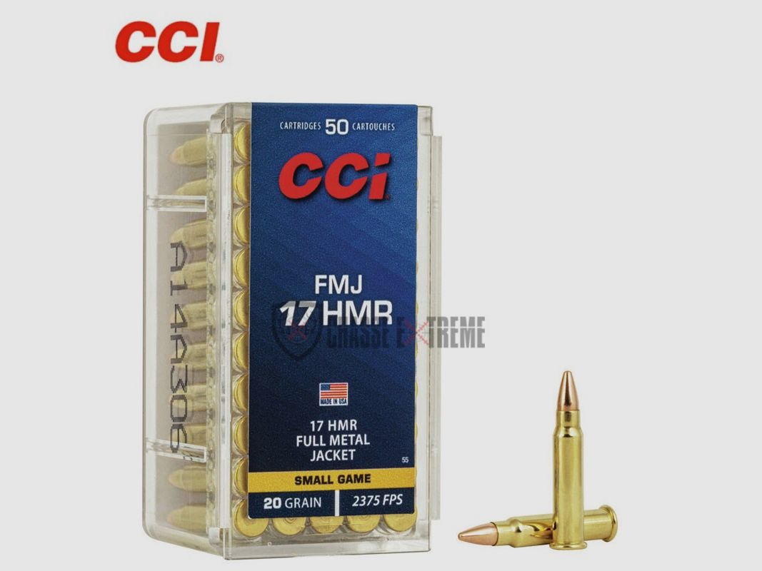 50 Patronen CCI Kal. 17 HMR 20 Gr FMJ