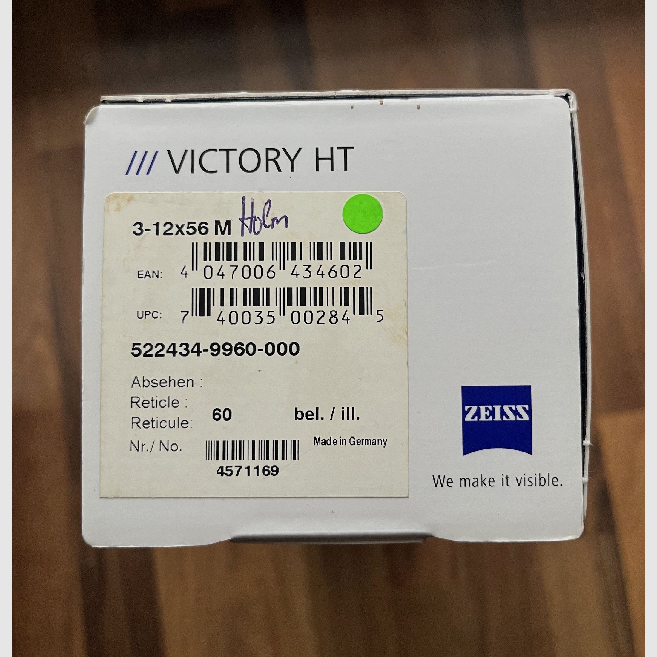 Zielfernrohr Zeiss Victory HT 3-12x56 mit Präzise Jagen Adapter