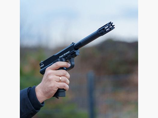 TUNING BARREL FSC PISTOLET | ALU + MUZZLE BRAKE | NOIR | 22x1,5mm | PISTOLET FSC | FSC XP | DIAMÈTRE.684
