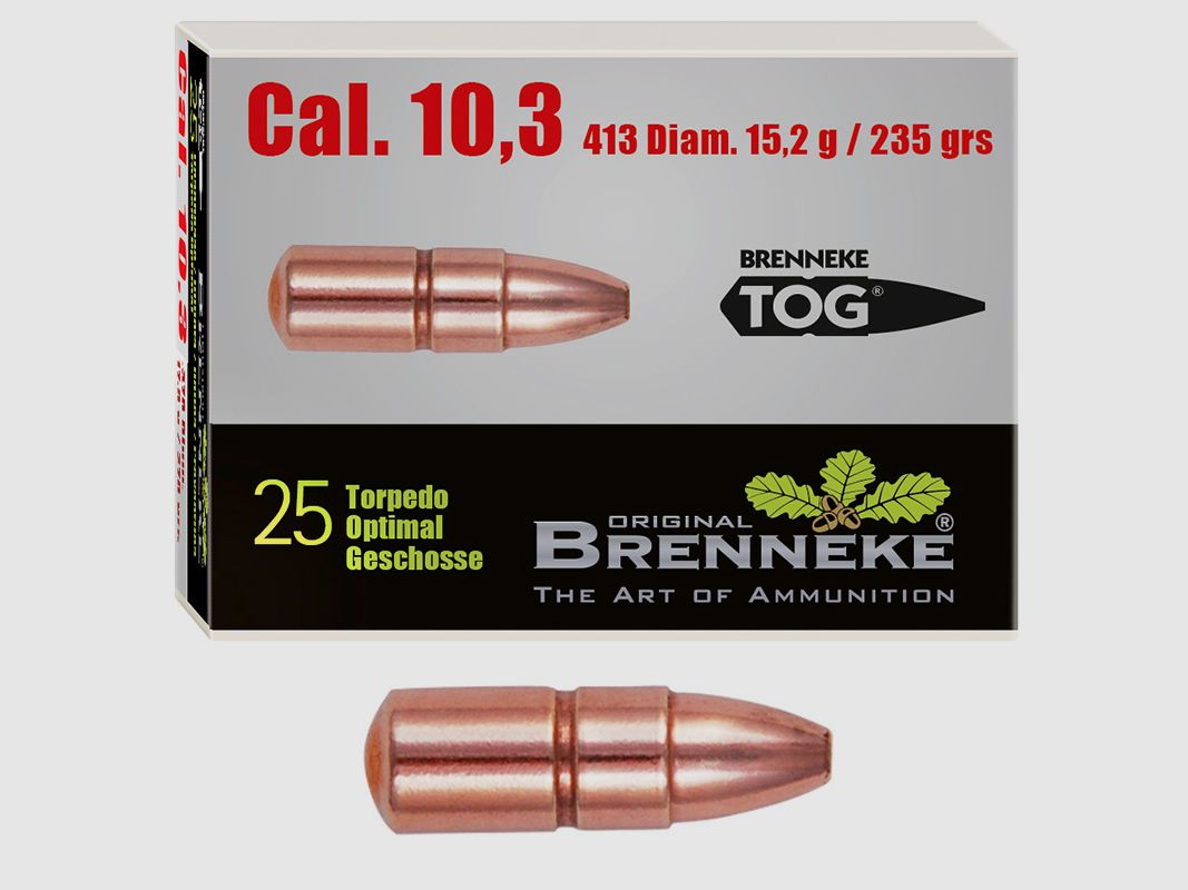 Proiettile Brenneke 10,3mm TOG 15,2g / 235grs 25 pezzi