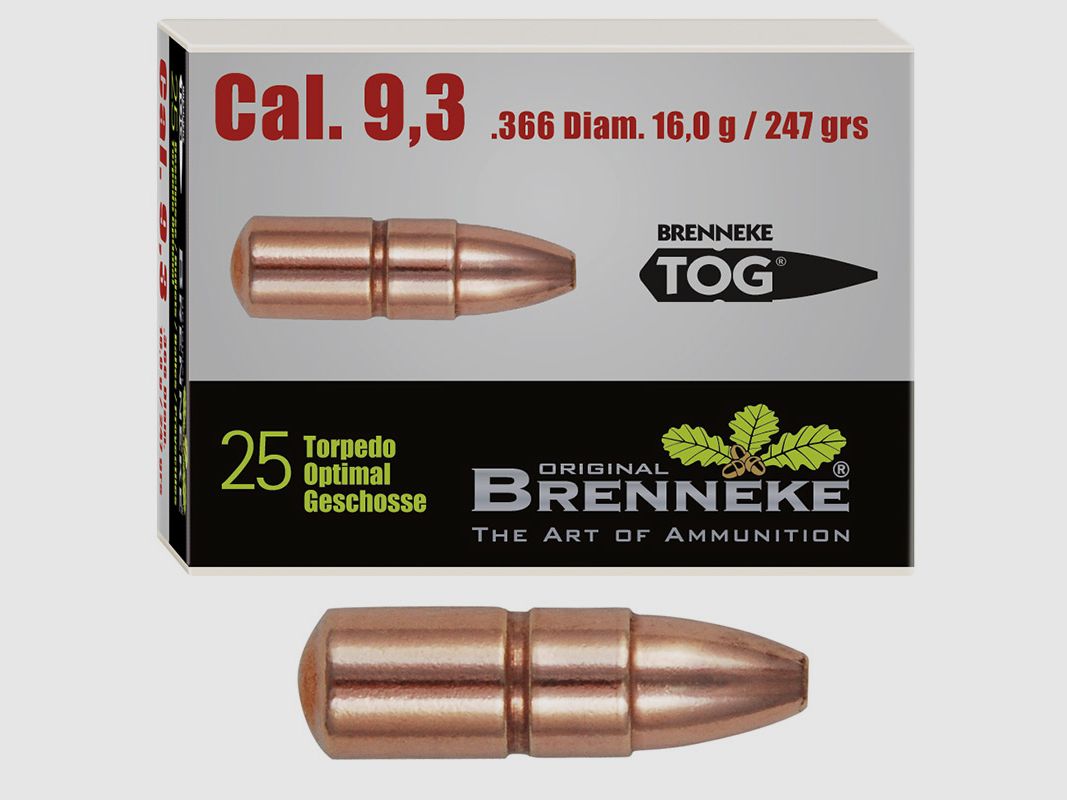 Bala Brenneke 9,3mm (.366) TOG 16g / 247gr 25 piezas
