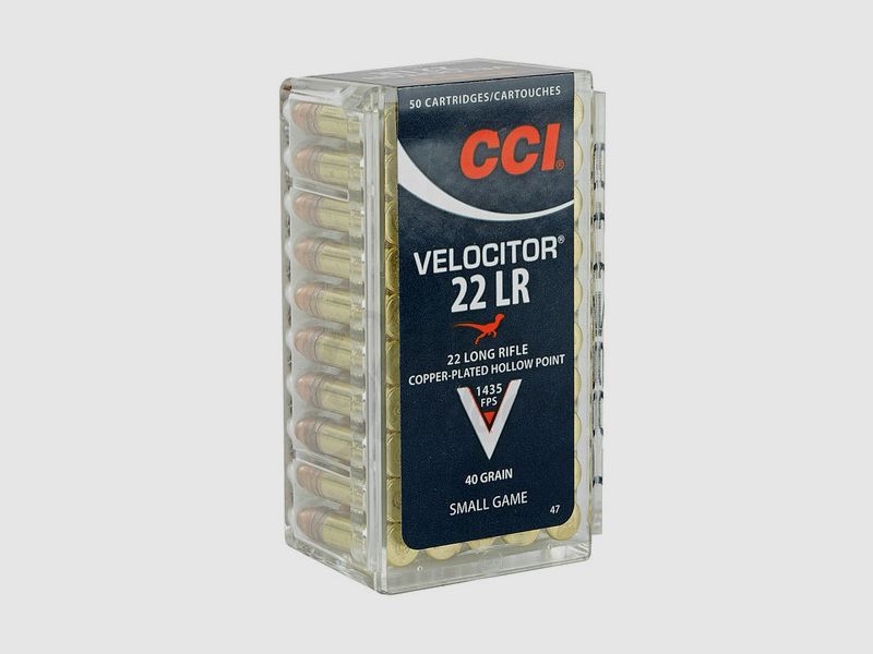 CCI Velocitor .22 LR 40GR CPHP 50 cartouches