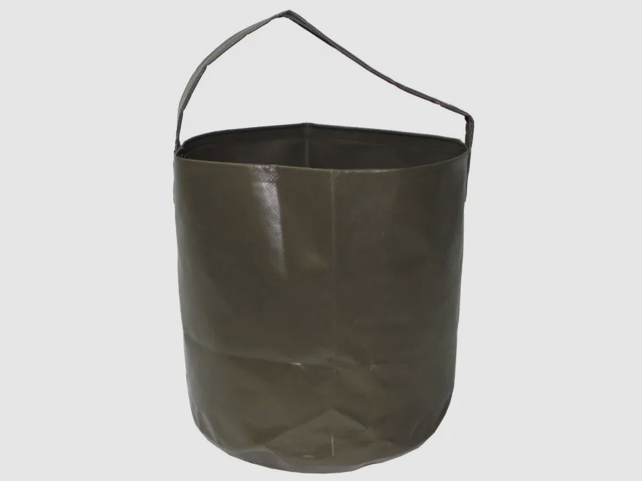 PVC Falteimer / Wassereimer 10 Liter, mit Tragehenkel, Oliv