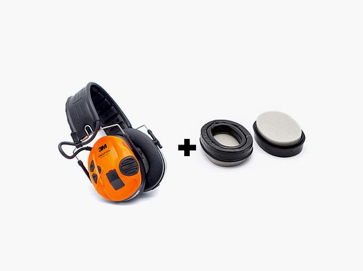 PACK: Protección auditiva 3M™ PELTOR™ SportTac™ MT16H210F478GN + Kit de higiene del oído en gel 3M™ PELTOR™ HY80S-EU Sporttac