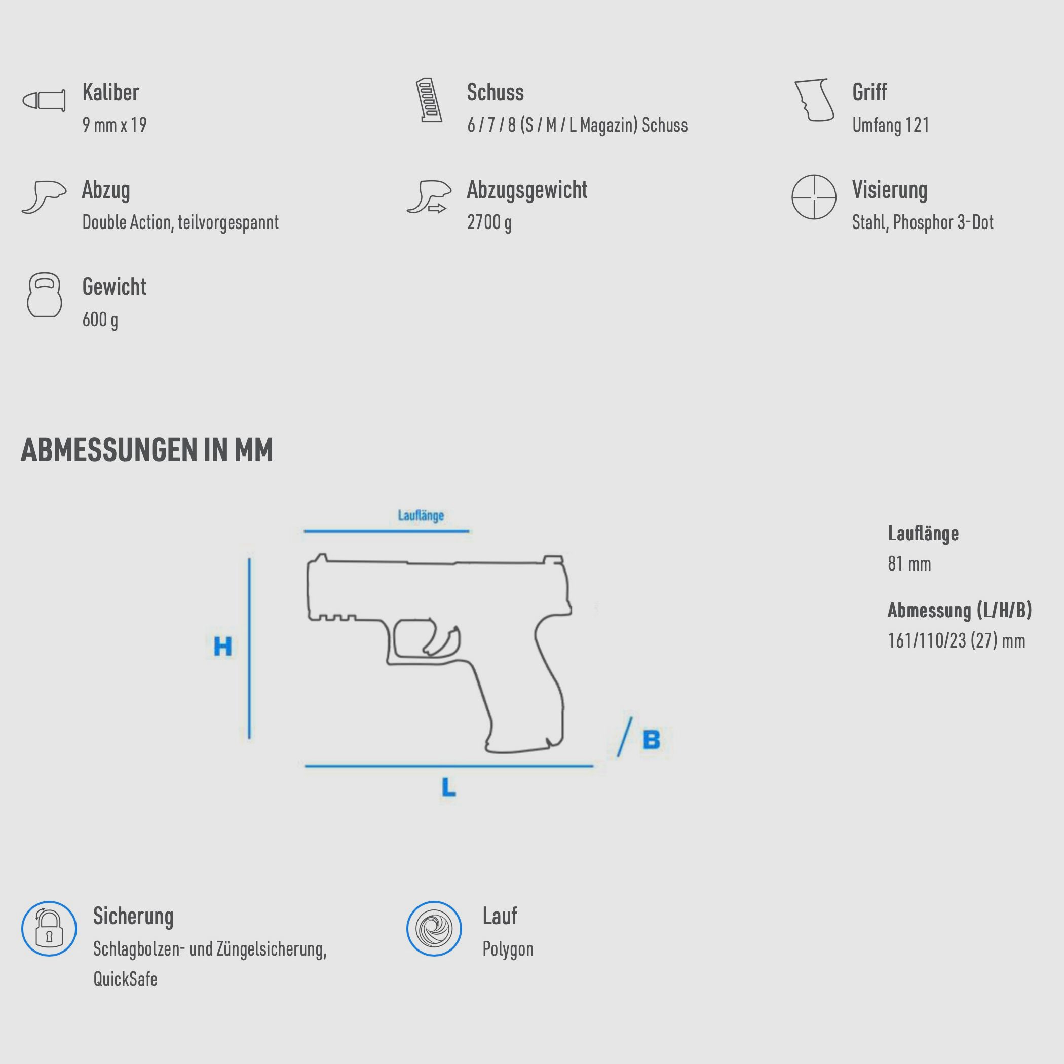 WALTHER 2807777 PPS M2 POLITIE-SET 9mm Luger 3,2" LL