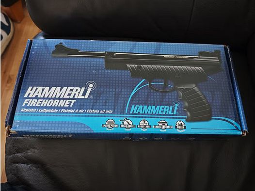 Hammerli Firehornet 4.5mm break barrel pistol, 5 J. very good condition!