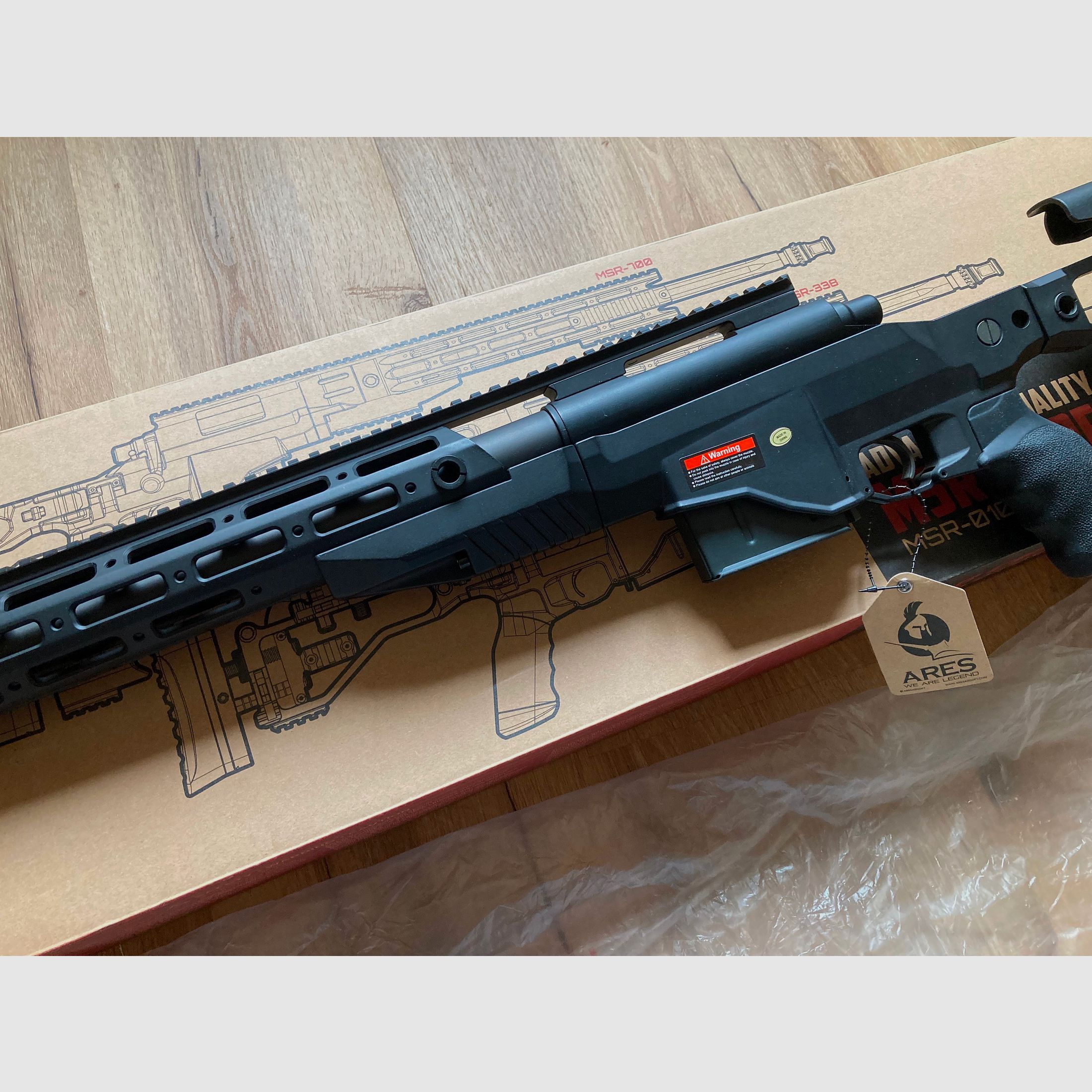 Airsoft Ares MSR M40-A6 Federdruck TX-System Schwarz