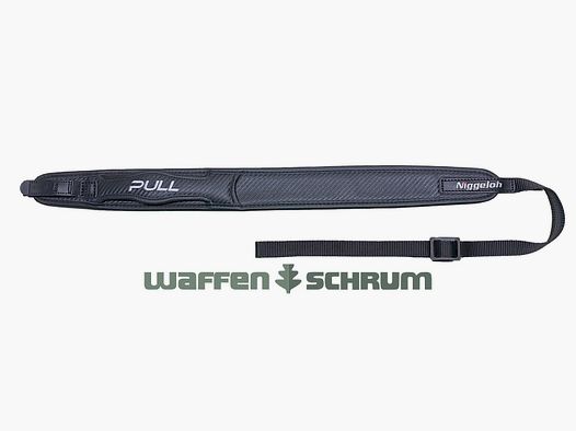 Niggeloh geweerriem PULL leer / carbon met snelsluiting
